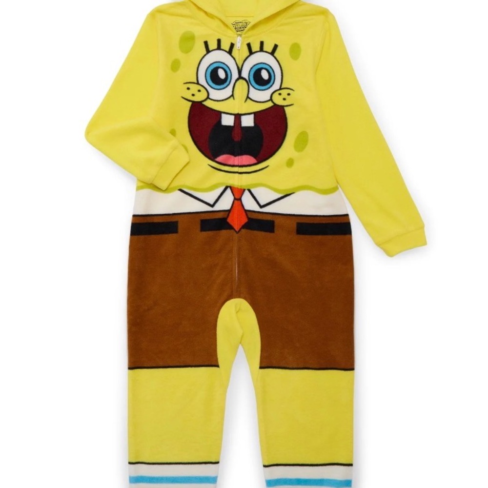 Boys SpongeBob SquarePants  Union Suit! Size XS 4/5